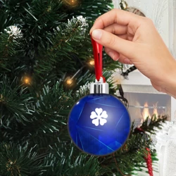 Ёлочный шар Black Clover blue poly - фото 2