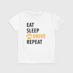 Детская футболка хлопок Есть спать ехать