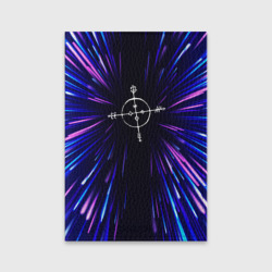 Обложка для паспорта матовая кожа Megadeth neon energy