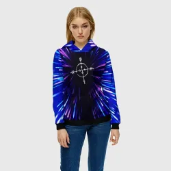 Женская толстовка 3D Megadeth neon energy - фото 2