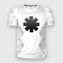 Мужская футболка 3D Slim Red Hot Chili Peppers white poly