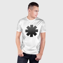 Мужская футболка 3D Slim Red Hot Chili Peppers white poly - фото 2