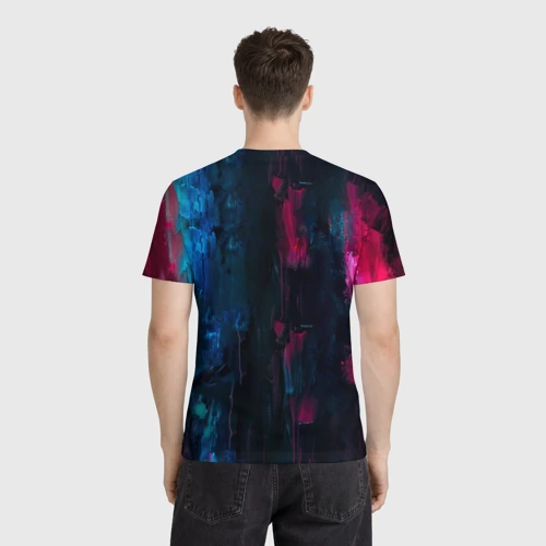 Мужская футболка 3D с принтом Роберто Фирмино на черном, вид сзади #2