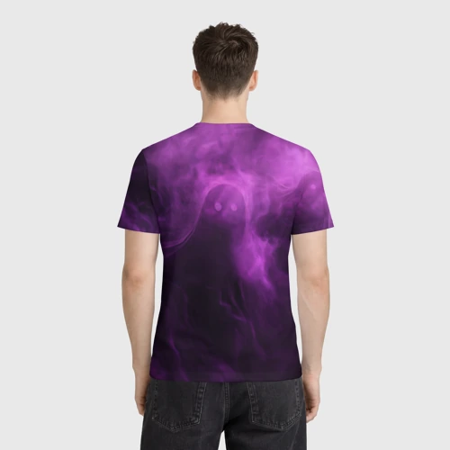 Мужская футболка 3D с принтом Тёмный маг, вид сзади #2