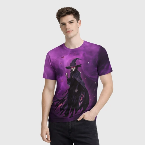 Мужская футболка 3D с принтом Тёмный маг, фото на моделе #1