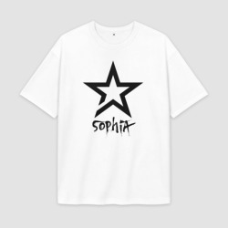 Женская футболка Oversize хлопок premium София - звезда