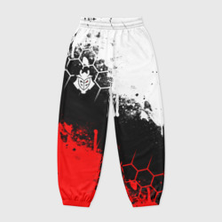 Женские джоггеры оверсайз 3D G2 - красно-белый кс