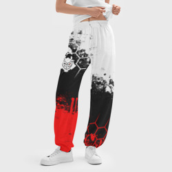 Женские джоггеры оверсайз 3D G2 - красно-белый кс - фото 2