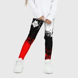 Детские леггинсы 3D G2 - красно-белый кс - фото 2