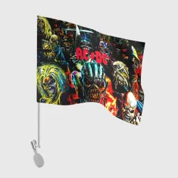 Флаг для автомобиля ACDC рок монстры
