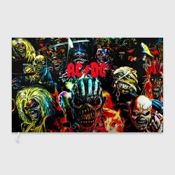 Флаг 3D ACDC рок монстры