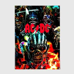 Постер ACDC рок монстры