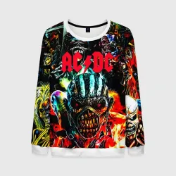 Мужской свитшот 3D ACDC рок монстры