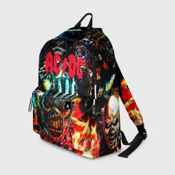 Рюкзак 3D ACDC рок монстры
