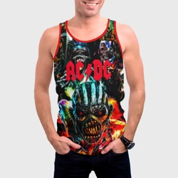 Мужская майка 3D ACDC рок монстры - фото 2