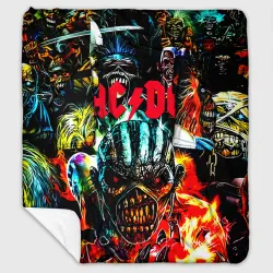 Плед с рукавами ACDC рок монстры