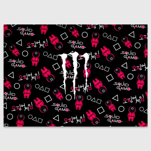 Поздравительная открытка Ojingeo geim x Monster energy