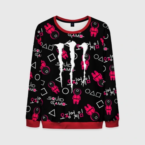 Мужской свитшот 3D Ojingeo geim x Monster energy