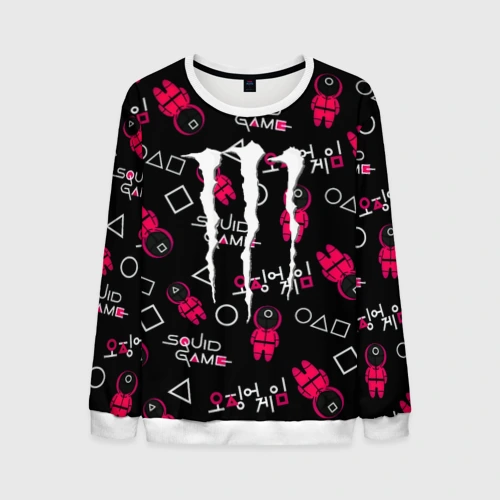Мужской свитшот 3D Ojingeo geim x Monster energy