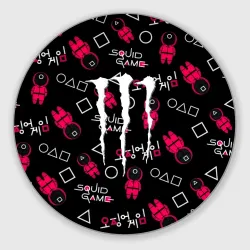 Круглый коврик для мышки Ojingeo geim x Monster energy