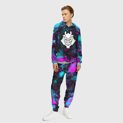 Мужской костюм с толстовкой 3D G2 - неоновые брызги - фото 2