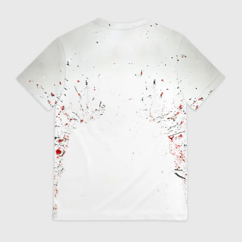 Мужская футболка 3D с принтом Томас Мюллер в красном, вид сзади #1