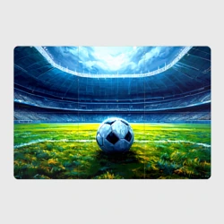 Магнитный плакат 3Х2 Футбольный мяч на стадионе