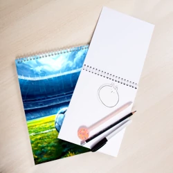 Скетчбук Футбольный мяч на стадионе - фото 2