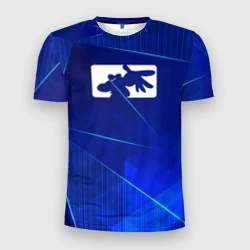 Мужская футболка 3D Slim Limp Bizkit blue poly