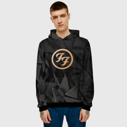 Мужская толстовка 3D Foo Fighters golden poly - фото 2