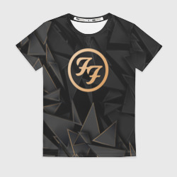 Женская футболка 3D Foo Fighters golden poly