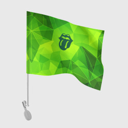 Флаг для автомобиля Rolling Stones green poly