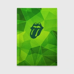Обложка для автодокументов Rolling Stones green poly