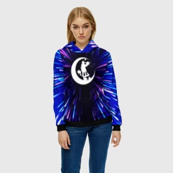 Женская толстовка 3D Angels of Death neon energy - фото 2