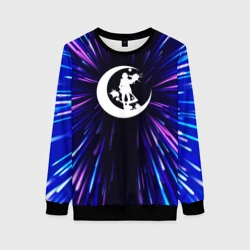 Женский свитшот 3D Angels of Death neon energy