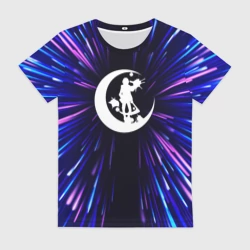 Женская футболка 3D Angels of Death neon energy
