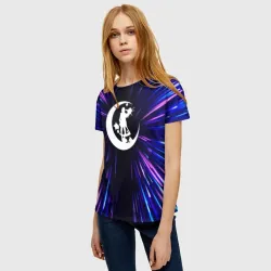 Женская футболка 3D Angels of Death neon energy - фото 2
