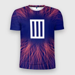 Мужская футболка 3D Slim Paramore red energy