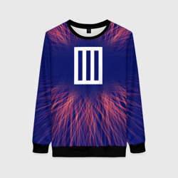 Женский свитшот 3D Paramore red energy