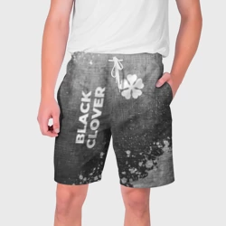 Мужские шорты 3D Black Clover - grey gradient вертикально