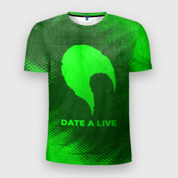 Мужская футболка 3D Slim Date A Live - green gradient