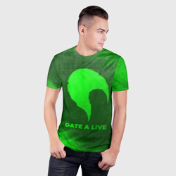 Мужская футболка 3D Slim Date A Live - green gradient - фото 2