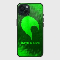 Чехол силиконовый для Apple iPhone 15 матовый Date A Live - green gradient