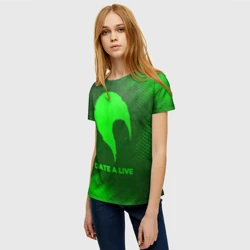 Женская футболка 3D Date A Live - green gradient - фото 2