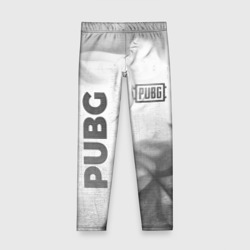 Детские леггинсы 3D PUBG - white gradient вертикально