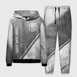 Мужской костюм с толстовкой 3D Three Days Grace - grey gradient вертикально