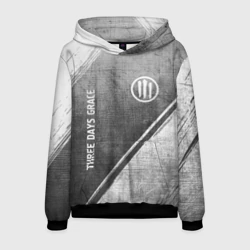 Мужская толстовка 3D Three Days Grace - grey gradient вертикально