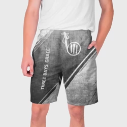 Мужские шорты 3D Three Days Grace - grey gradient вертикально