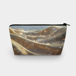 Косметичка 3D Серая золотистая текстура 