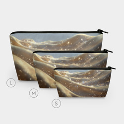 Косметичка 3D Серая золотистая текстура  - фото 2